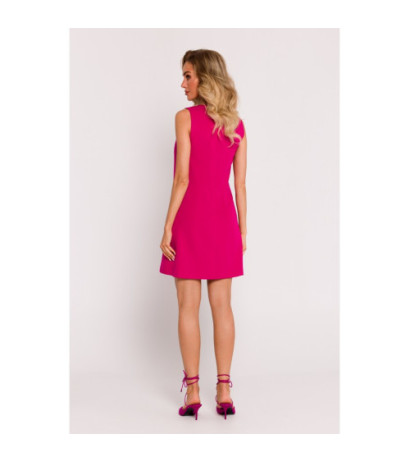 M778 Sleeveless dress with side cutouts - fuchsia