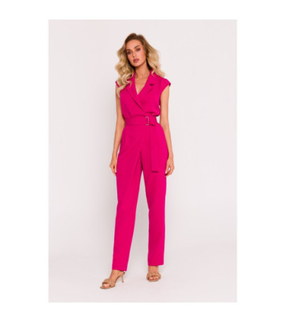 M780 Jumpsuit with decorative leg - fuchsia