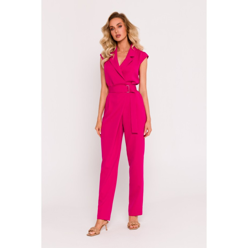 M780 Jumpsuit with decorative leg - fuchsia