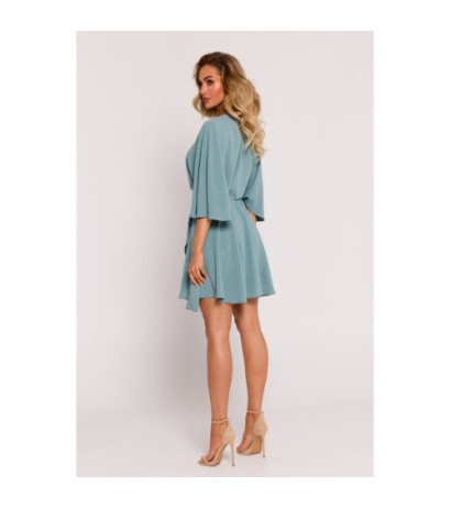 M785 Mini dress with flared bottom - agave