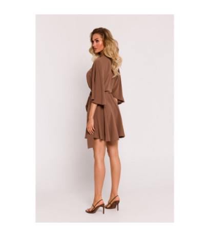 M785 Mini dress with flared bottom - chocolate