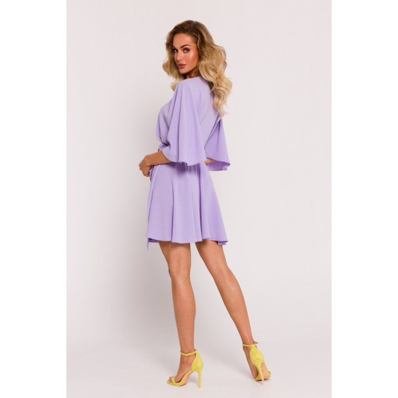 M785 Mini dress with flared bottom - violet