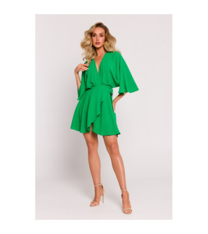 M785 Mini dress with flared bottom - juicy green