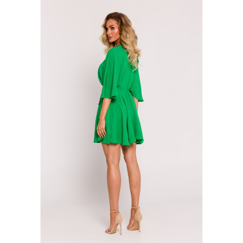 M785 Mini dress with flared bottom - juicy green