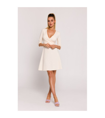 M786 Dress with overlap top - cream