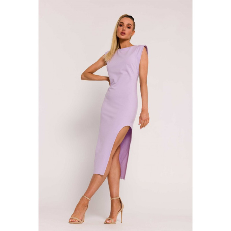 M787 Dress with leg cutout - violet