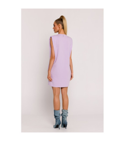 M789 Mini dress with shoulder pads - violet