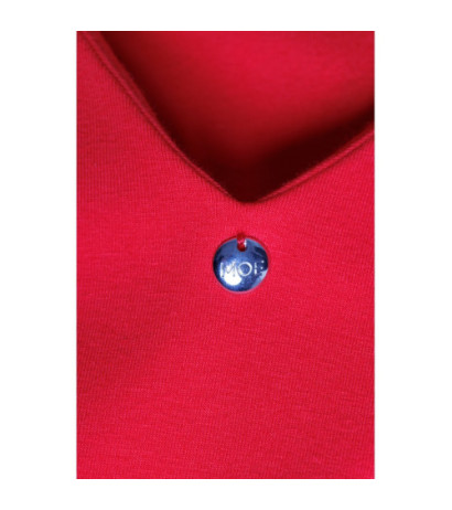 M792 Blouse with deep neckline on the back - red