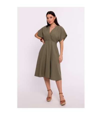 B278 Flared dress - olive green