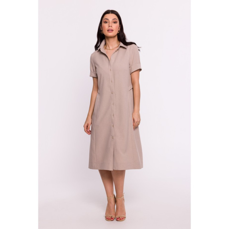 B282 Shirt dress - beige