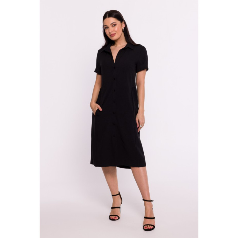 B282 Shirt dress - black