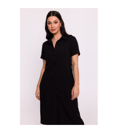 B282 Shirt dress - black