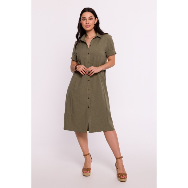 B282 Shirt dress - olive green