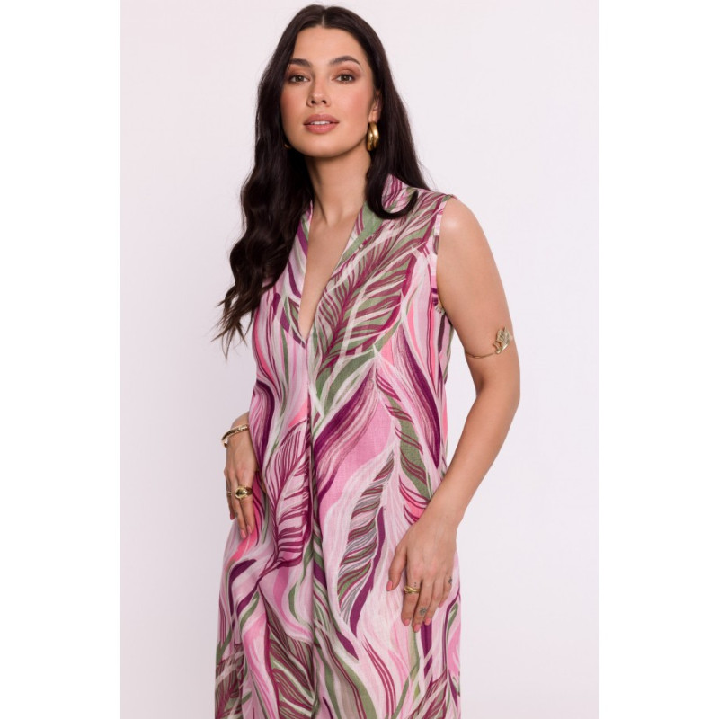 B283 Patterned maxi dress - model 1