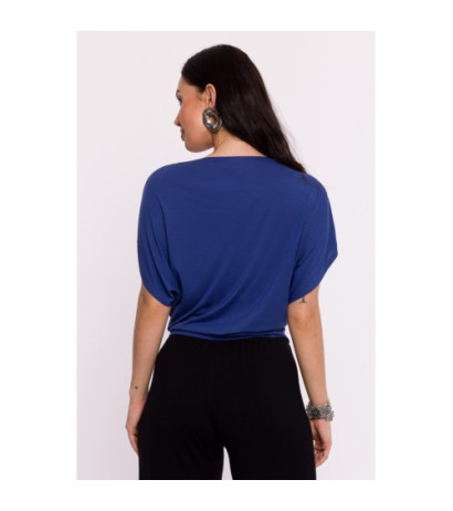 B287 Viscose bat blouse - blue