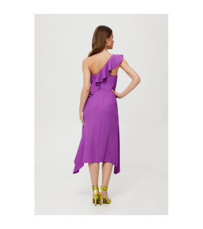 K185 One shoulder ruffle dress - lavender