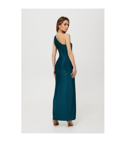 K189 Metallic maxi dress with teardrop neckline - nautical