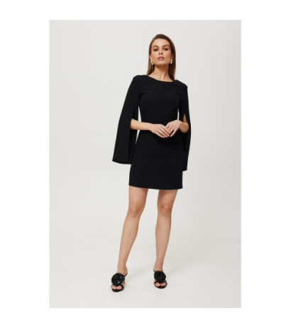 K190 Dress with slit sleeves - black