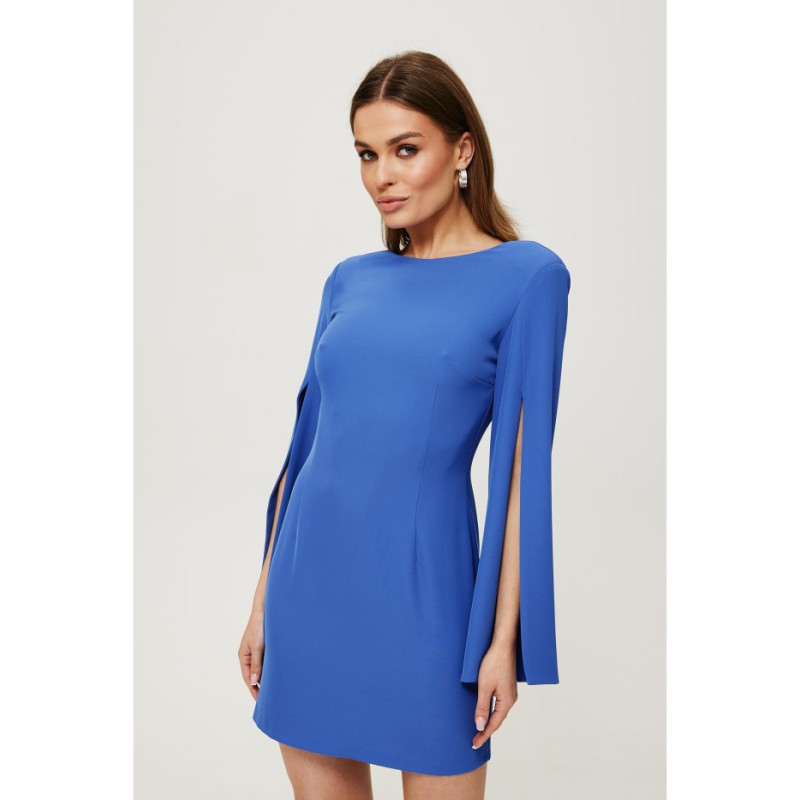 K190 Dress with slit sleeves - blue