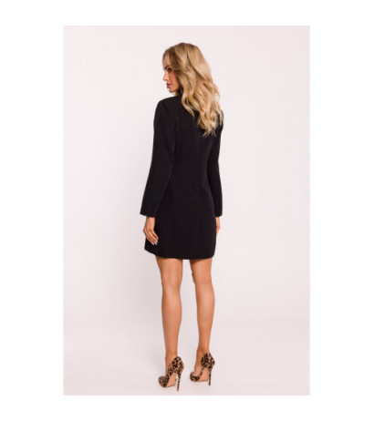 M793 Jacket dress with gold buttons - black