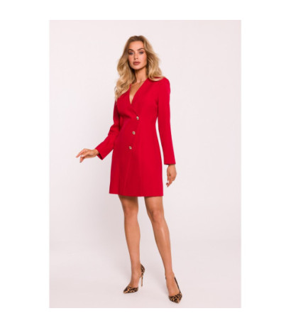 M793 Jacket dress with gold buttons - red