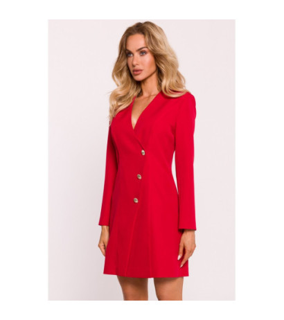 M793 Jacket dress with gold buttons - red