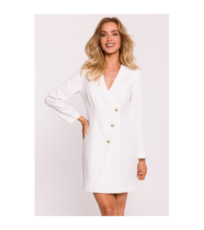 M793 Jacket dress with gold buttons - ecru