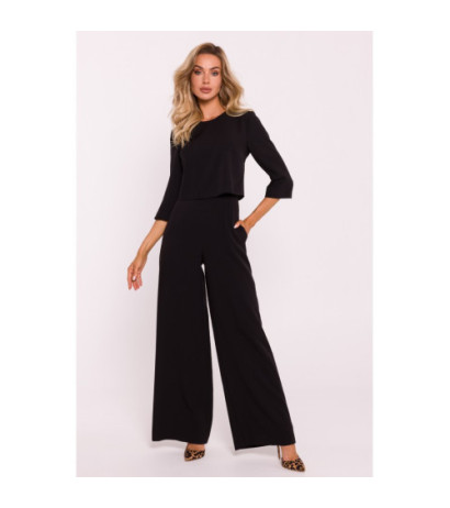 M798 Jumpsuit with double top - black