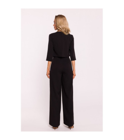 M798 Jumpsuit with double top - black