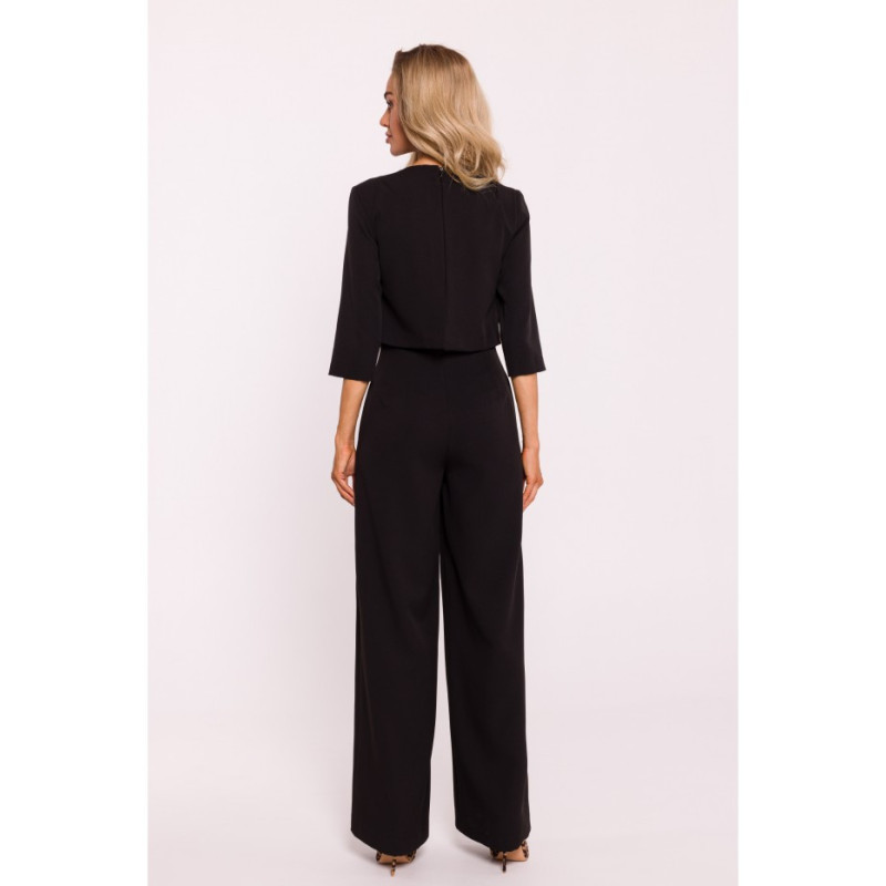 M798 Jumpsuit with double top - black