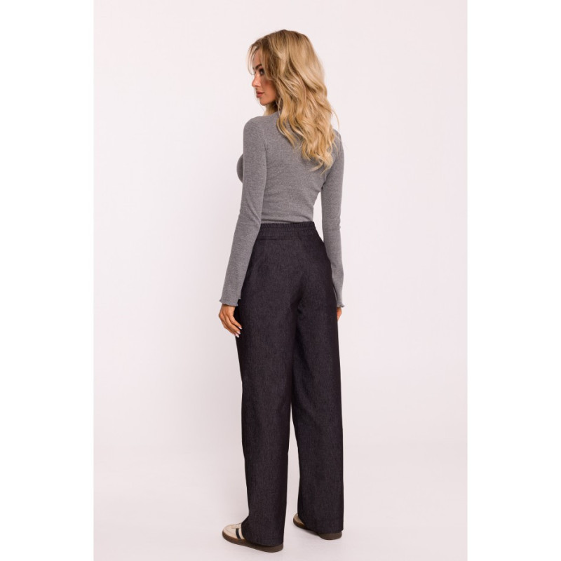 M799 Pants with wide legs - graphite