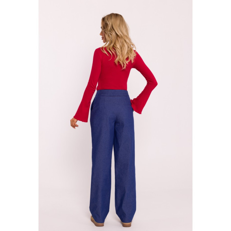 M799 Pants with wide legs - blue