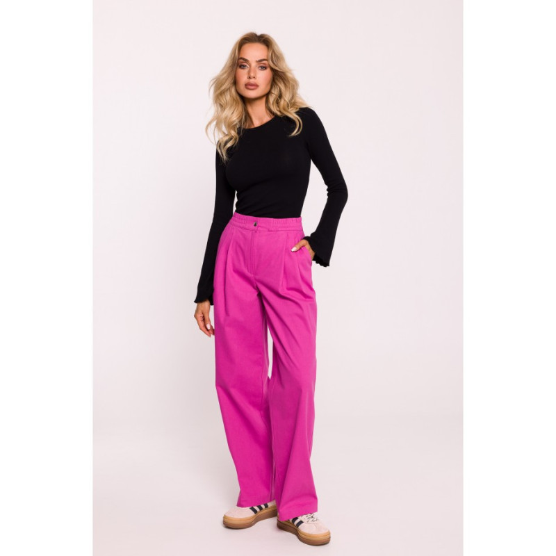 M799 Pants with wide legs - pink