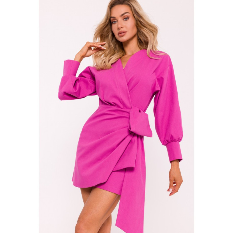 M802 Mini dress with tie - pink