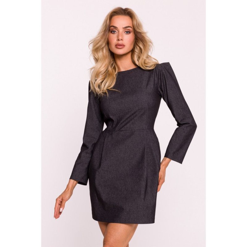 M805 Mini dress with long sleeves - graphite