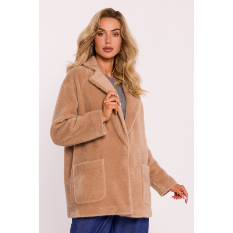 M808 Short hair coat - beige