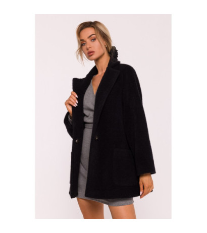 M808 Short hair coat - black