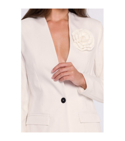 S370 Jacket with flower - ivory