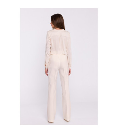 S371 Pants flared at the bottom - ivory