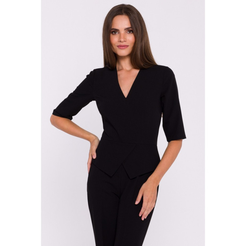 S377 Basque jumpsuit - black