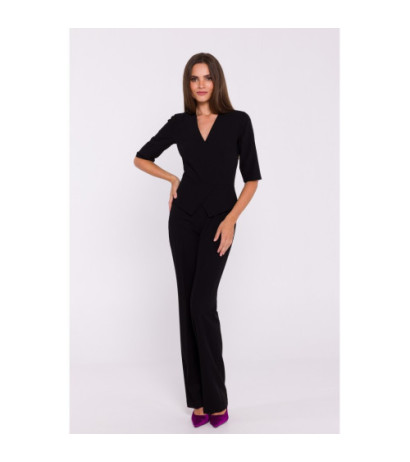 S377 Basque jumpsuit - black