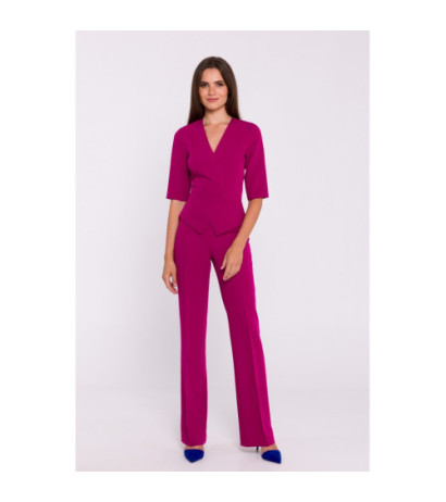 S377 Basque jumpsuit - plum