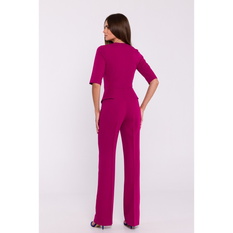 S377 Basque jumpsuit - plum