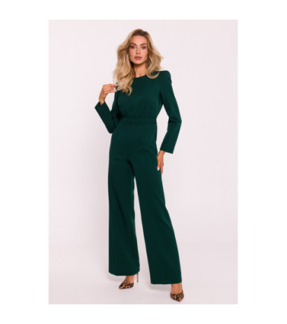 M811 Jumpsuit with waist decoration - bottle green