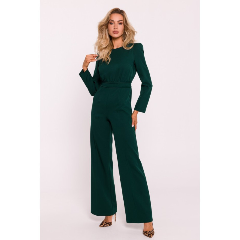 M811 Jumpsuit with waist decoration - bottle green