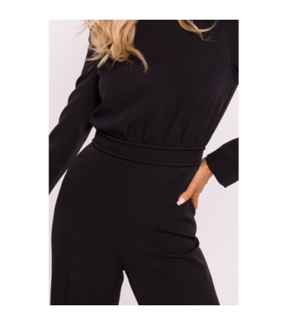 M811 Jumpsuit with decoration at waist - black