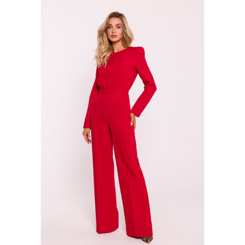 M811 Jumpsuit with waist decoration - red