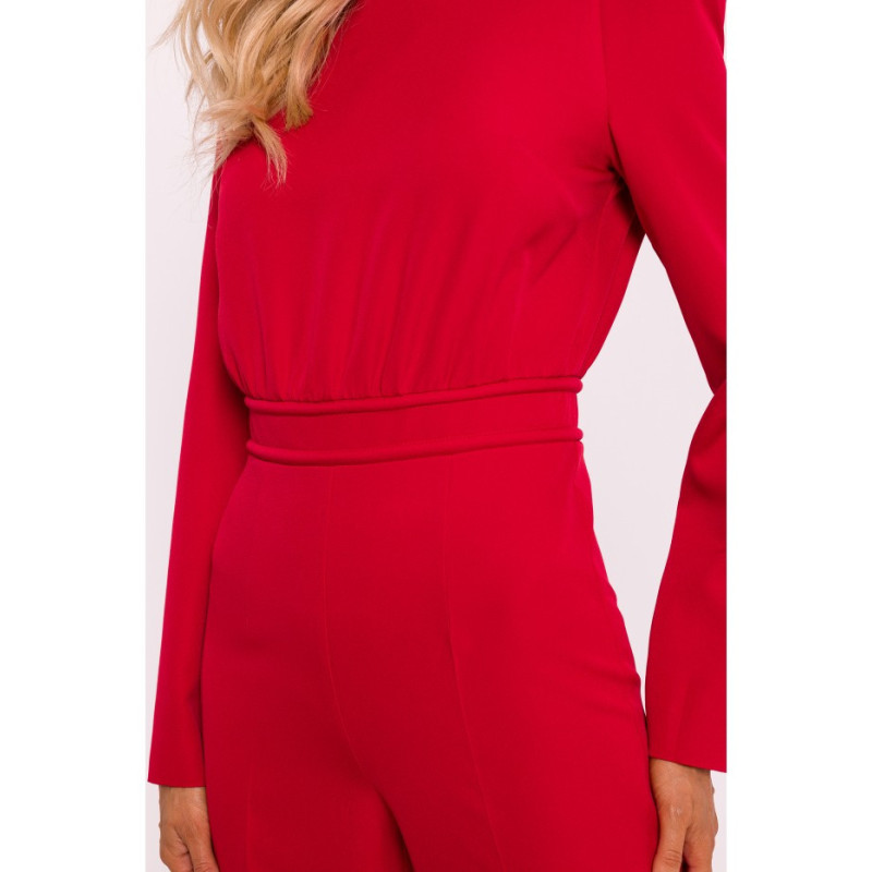 M811 Jumpsuit with waist decoration - red