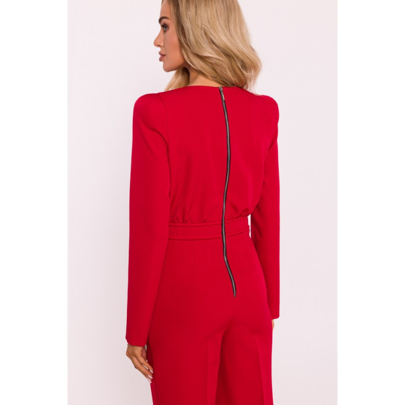 M811 Jumpsuit with waist decoration - red