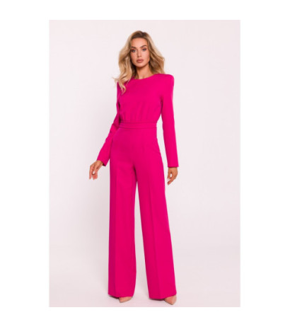 M811 Jumpsuit with waist decoration - fuchsia